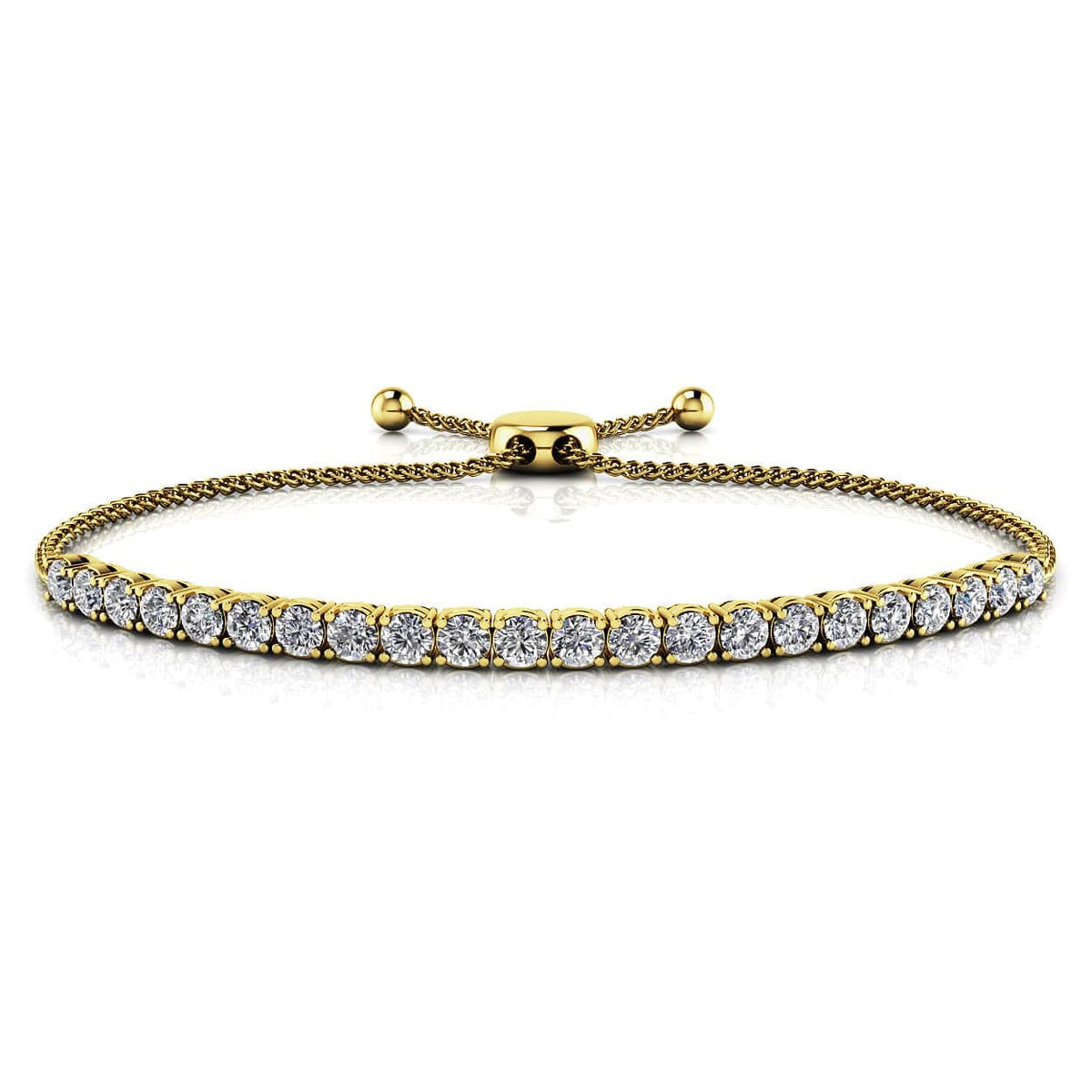 14K Yellow Gold Diamond Bracelet, 2.13ct