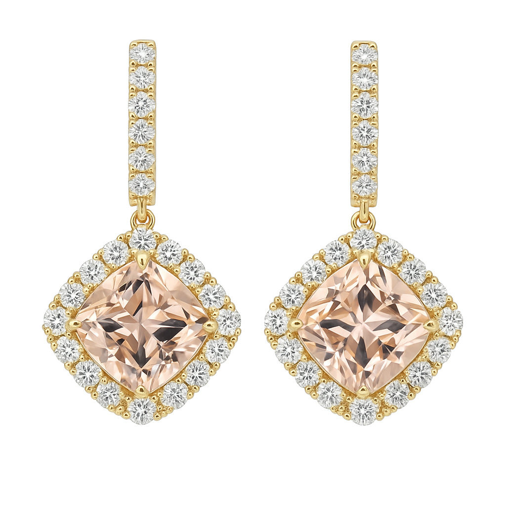 CE055718-M - Earrings 18KY/5.6G 2MORG-6.99CT 54RD-1.12CT