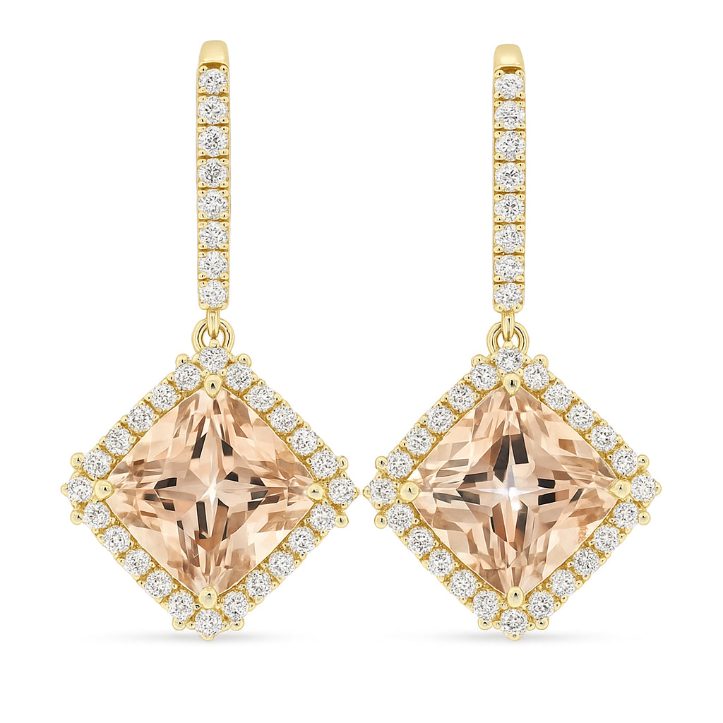 CE055725-M - Earrings 18KY/7.2G 2MORG-11.70CT 78RD-0.63CT