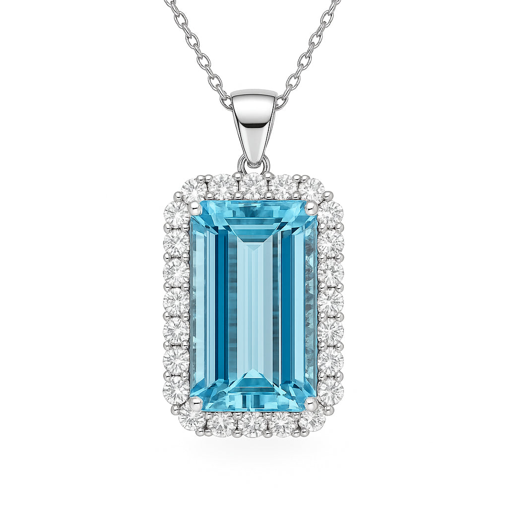 CP055949-AQ - Pendant 18KW/5.8G 1AQUA-18.76CT 30RD-1.78CT