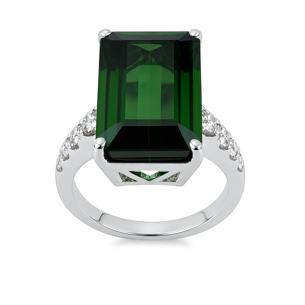 CR055538 - Ring 18KW/6.2G 1TOUR-10.26CT 8RD-0.50CT