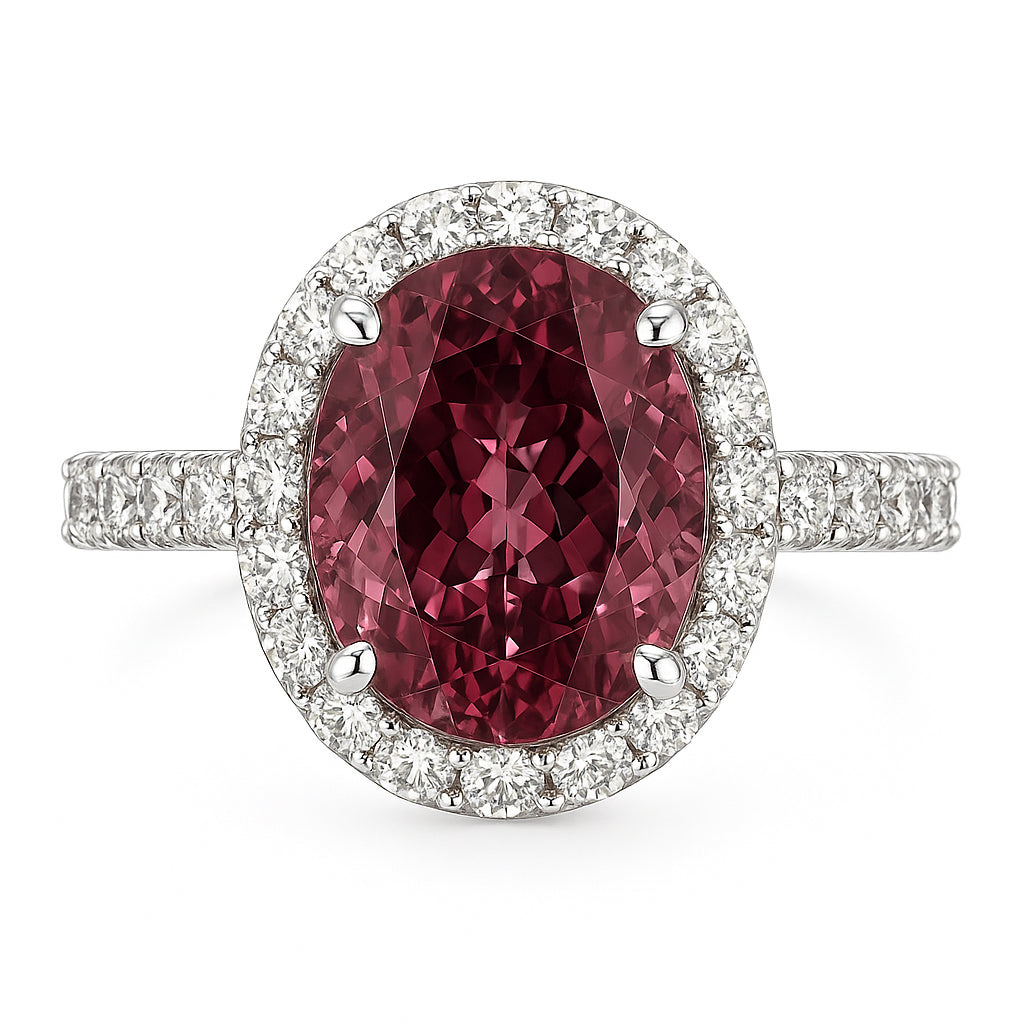 CR056582-PT - Ring 18KW/4.04G 1P.TOUR-2.85CT 34RD-0.66CT