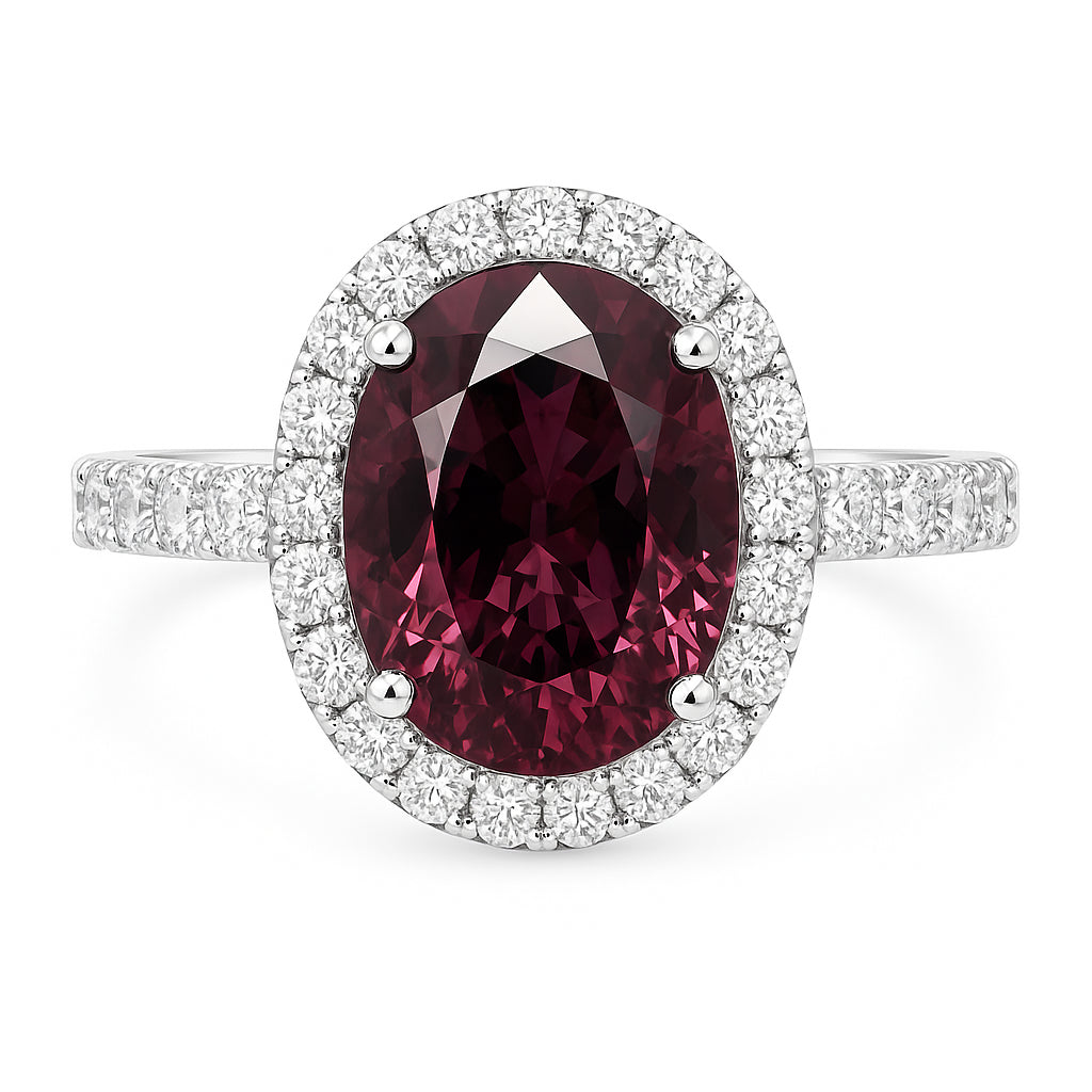CR056584-PT - Ring 18KW/4G 1P.TOUR-3.54CT 34RD-0.65CT