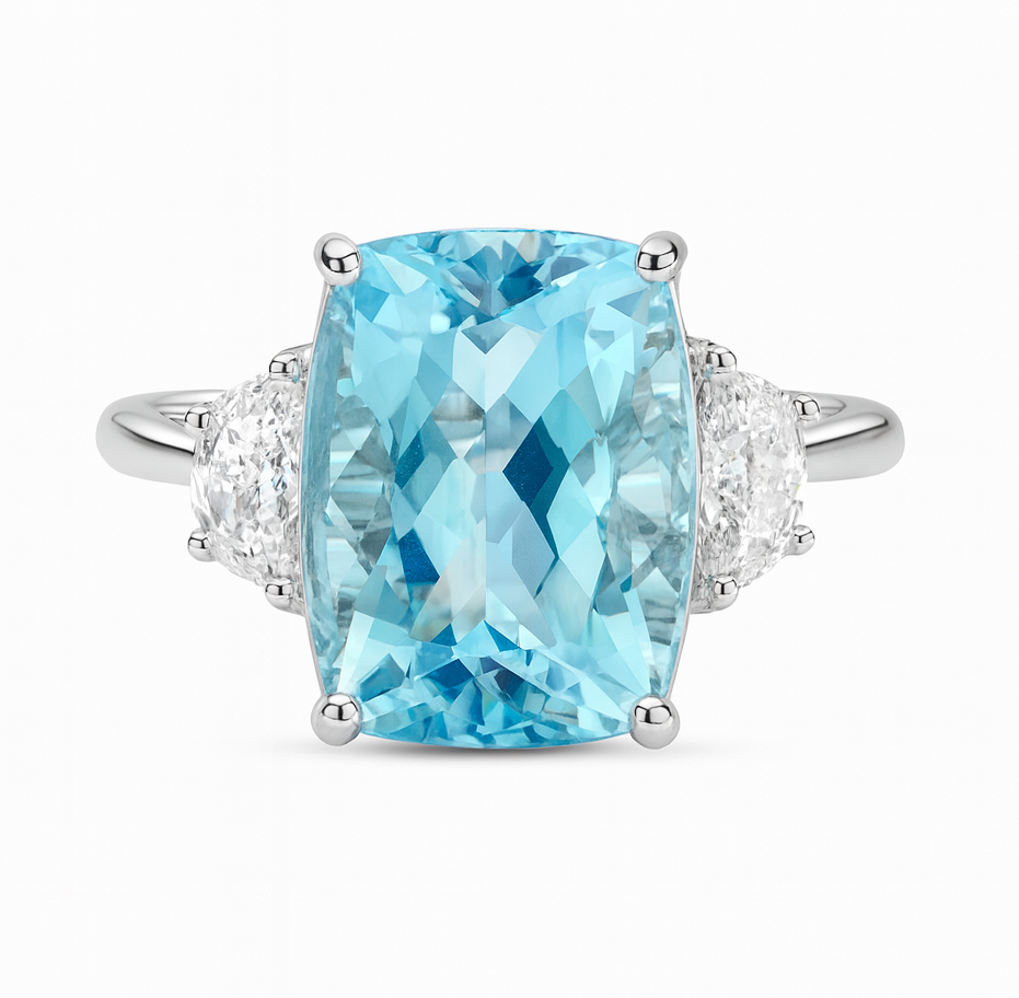 CR056696-A - Ring PLAT 1AQUA-4.73CT 2HM-0.66CT