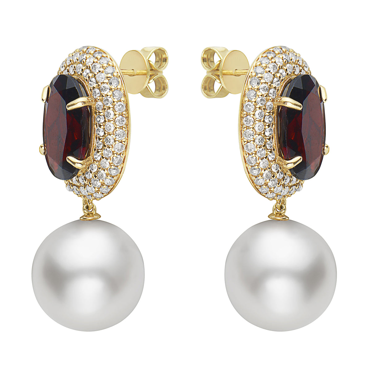 18K Yellow Gold Garnet Pendant, 18ct