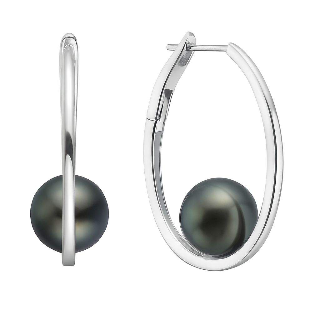 E011999-T - 14KW/4.1G Tahitian Earring 10-11mm