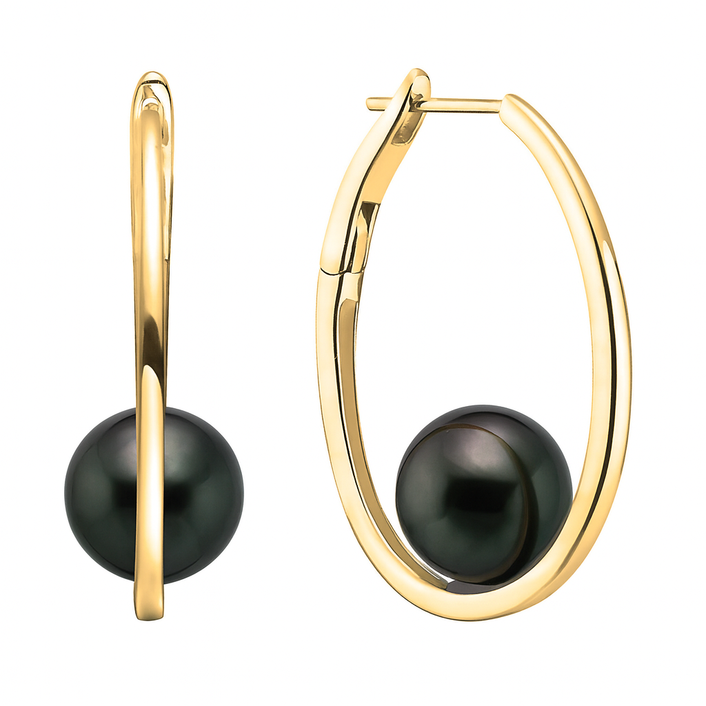 E011999Y-T - 14KY/3.9G Tahitian Earring 10-11mm