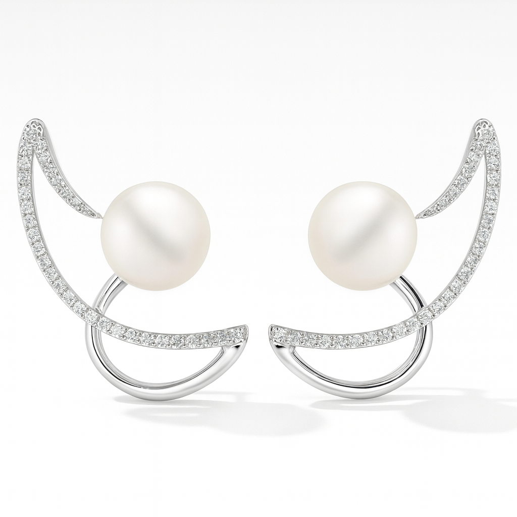 14KW Cultured Akoya Pearl Earrings, 8-9mm