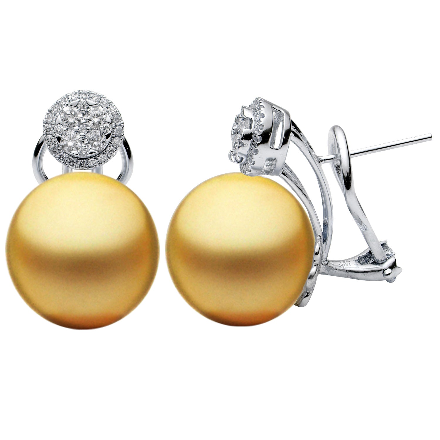 E012385-G - 18KW_Golden Earring 58RD-0.54CT 5.1GR 14-15mm