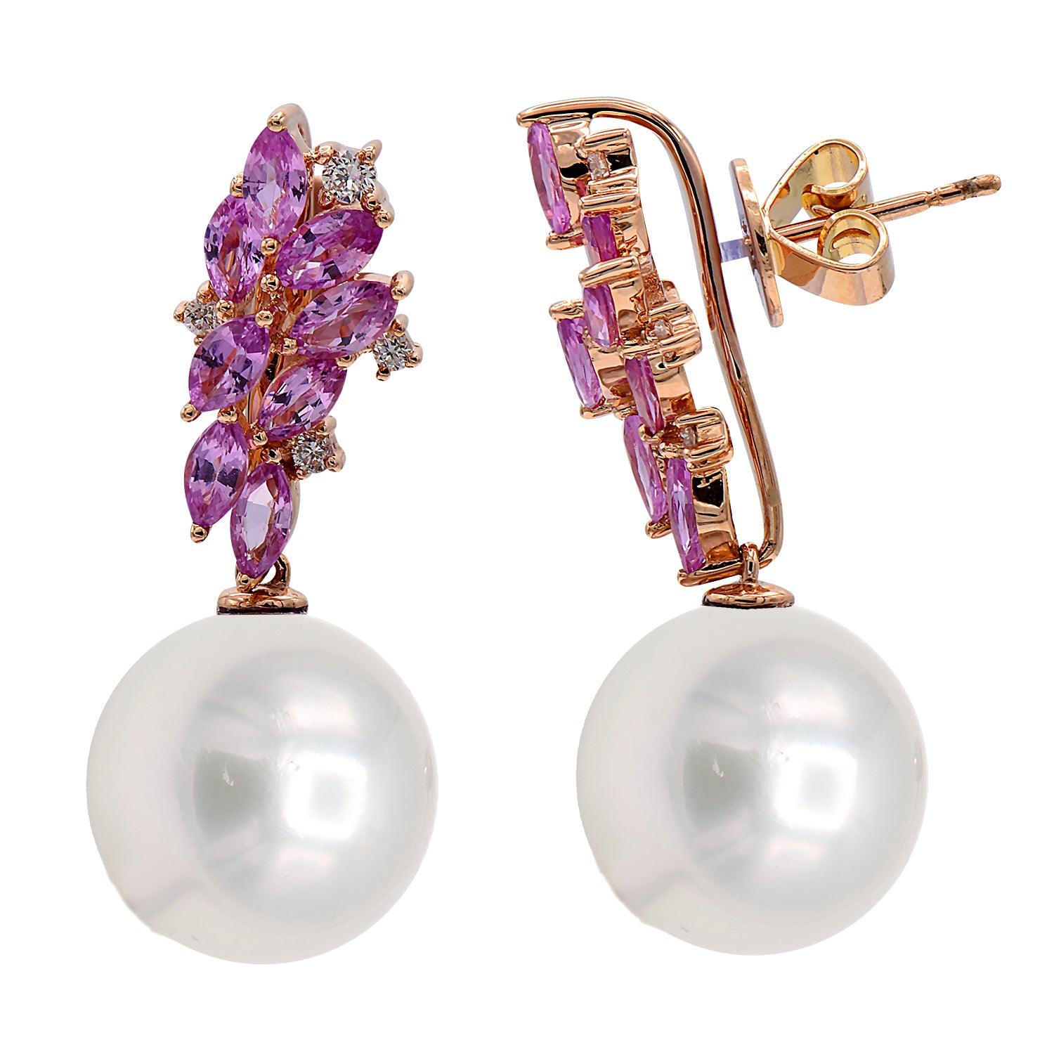 E012501R-WF - 18KR-4.09G  8D-0.15ct 16MQP-2.22ct  W.FW 10-11mm