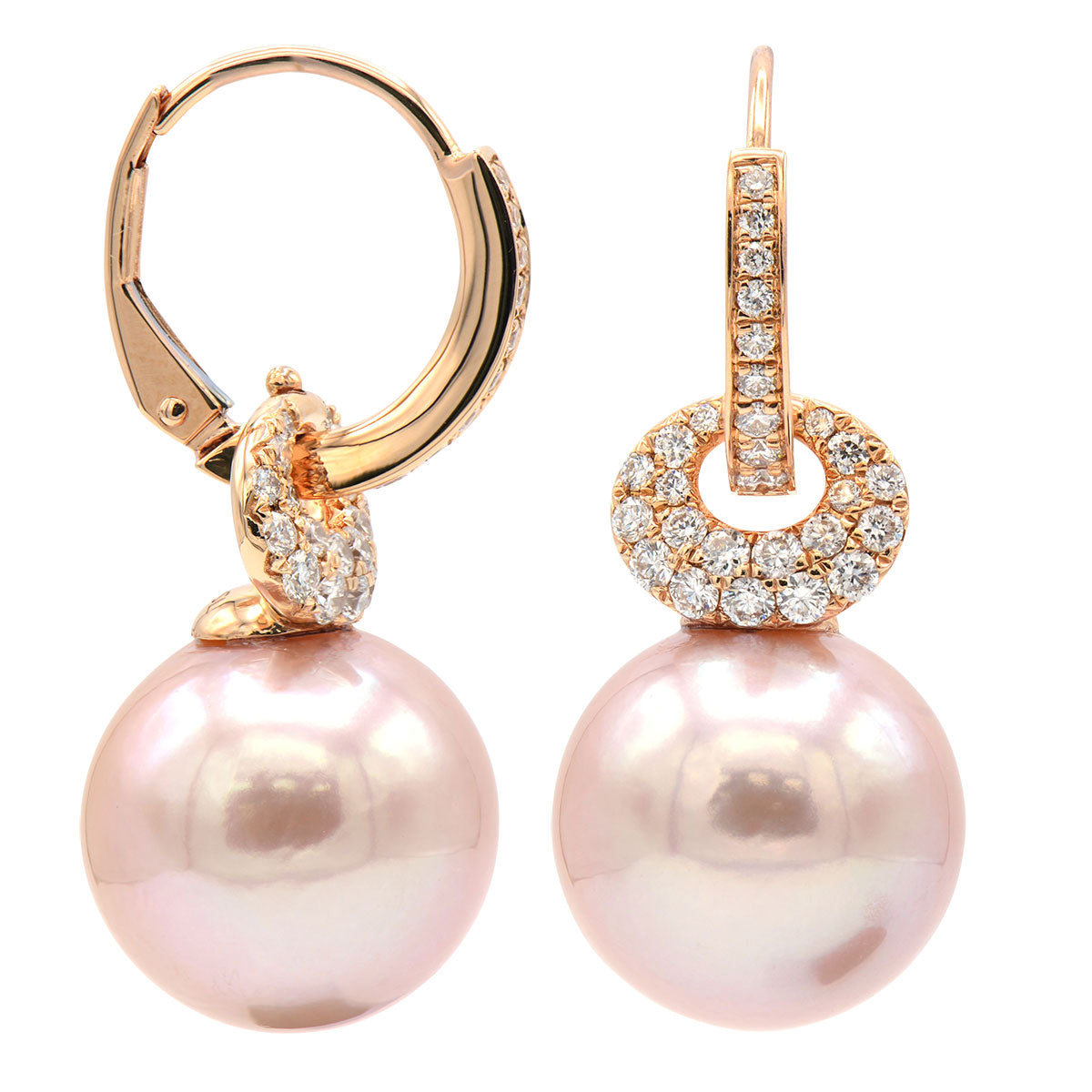 E012568R-F - 18KR/3.9G PFW Earring 56RD-0.57CT 12-13mm