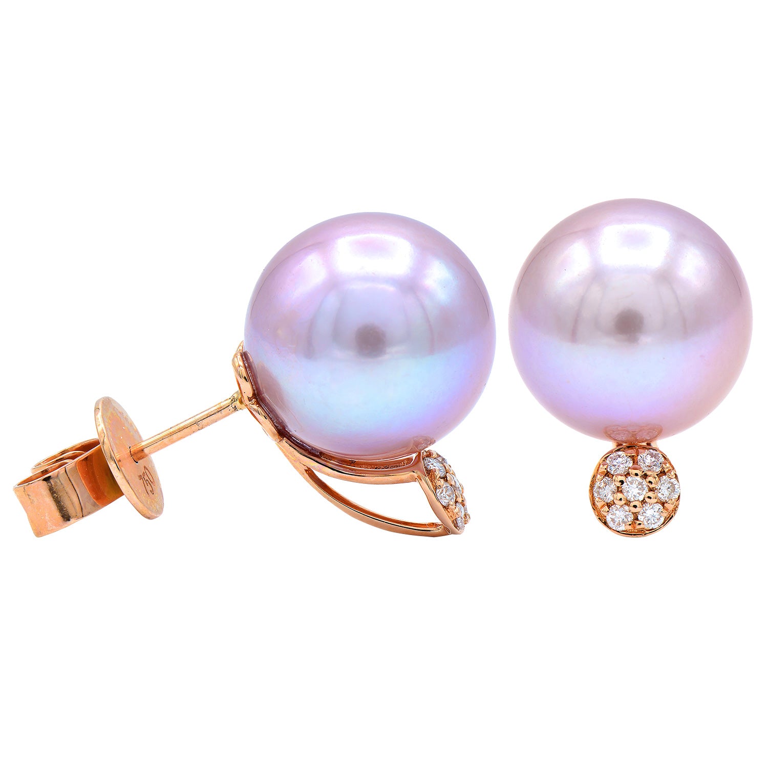 E012584R-F - 18KR/1.7G PFW Earring 14RD-0.10CT 11-12mm