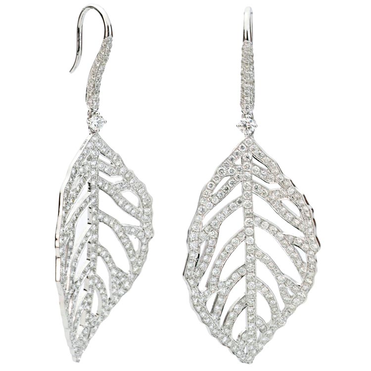 18KW Diamond Hanging Earrings