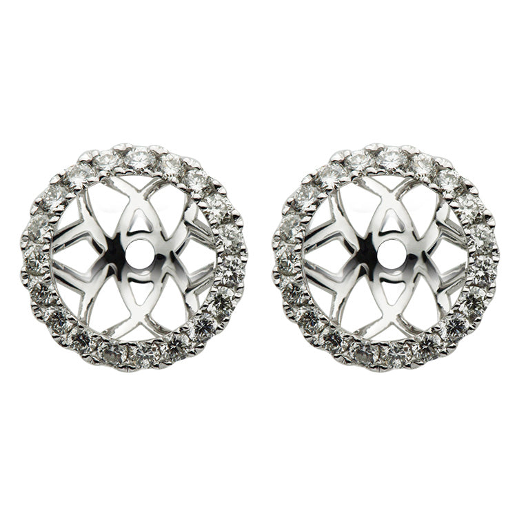 18K White Gold Diamond Jacket Earrings, 0.6ct