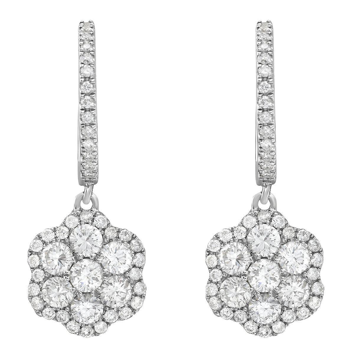 18KW Diamond Diamond Earrings