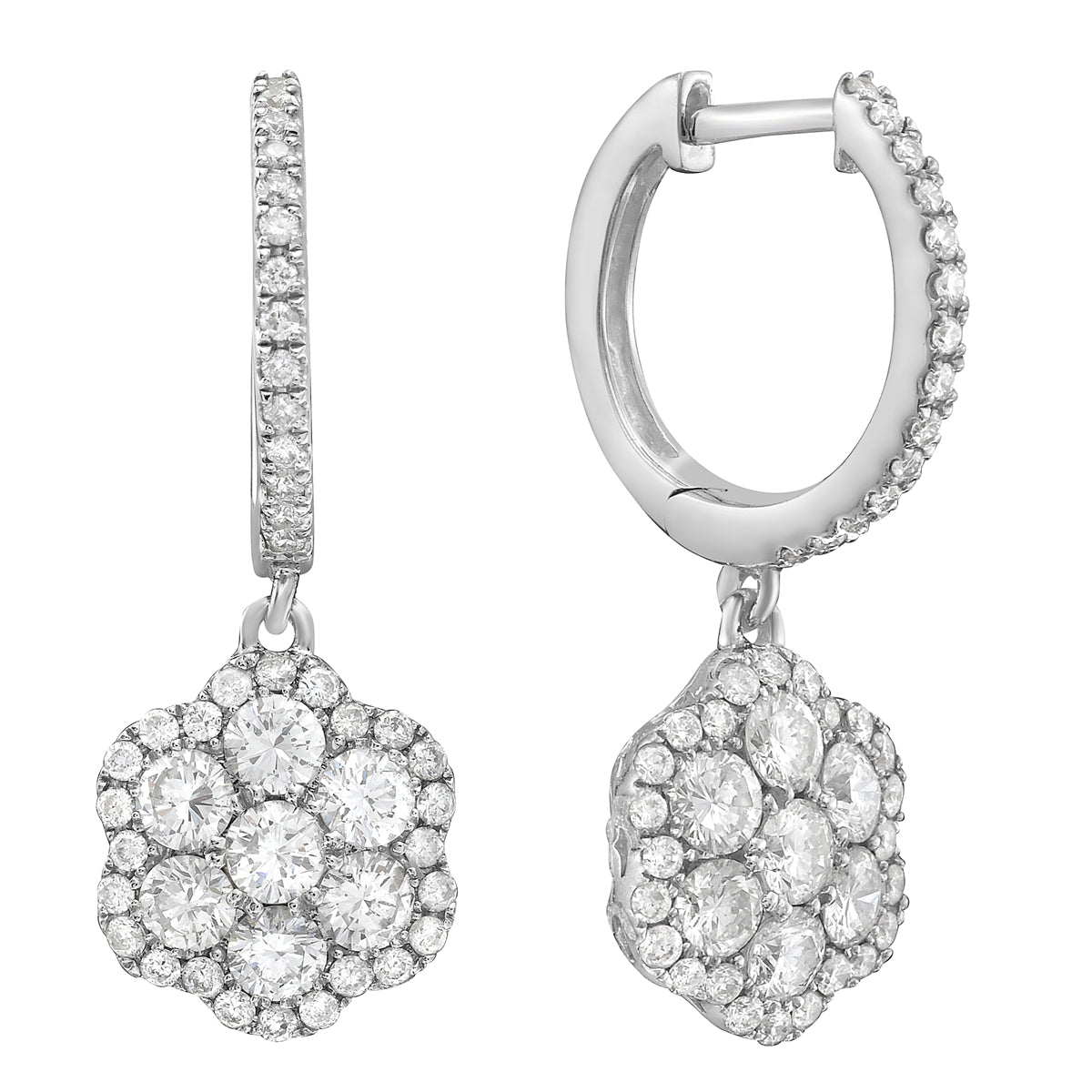 18KW Diamond Diamond Earrings