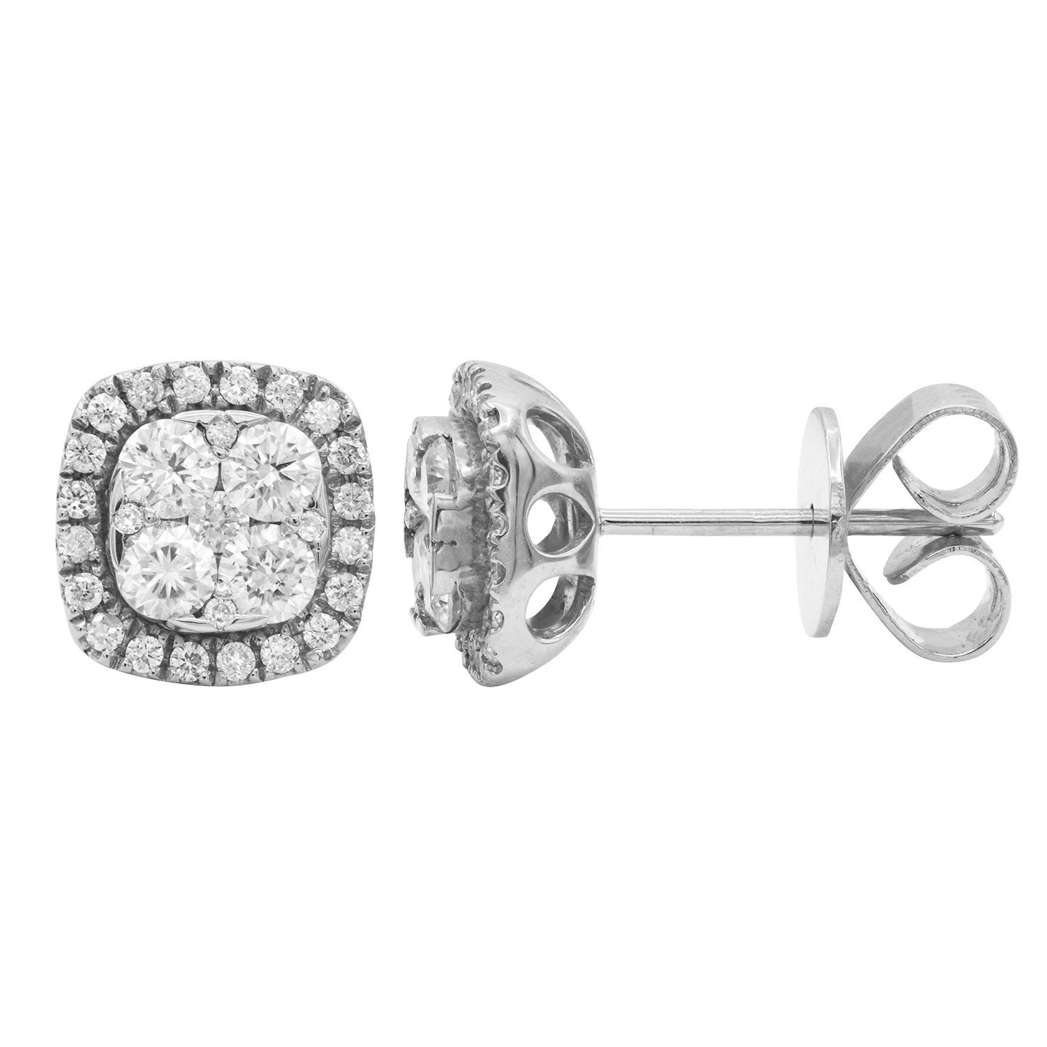 18KW Diamond Stud Earrings