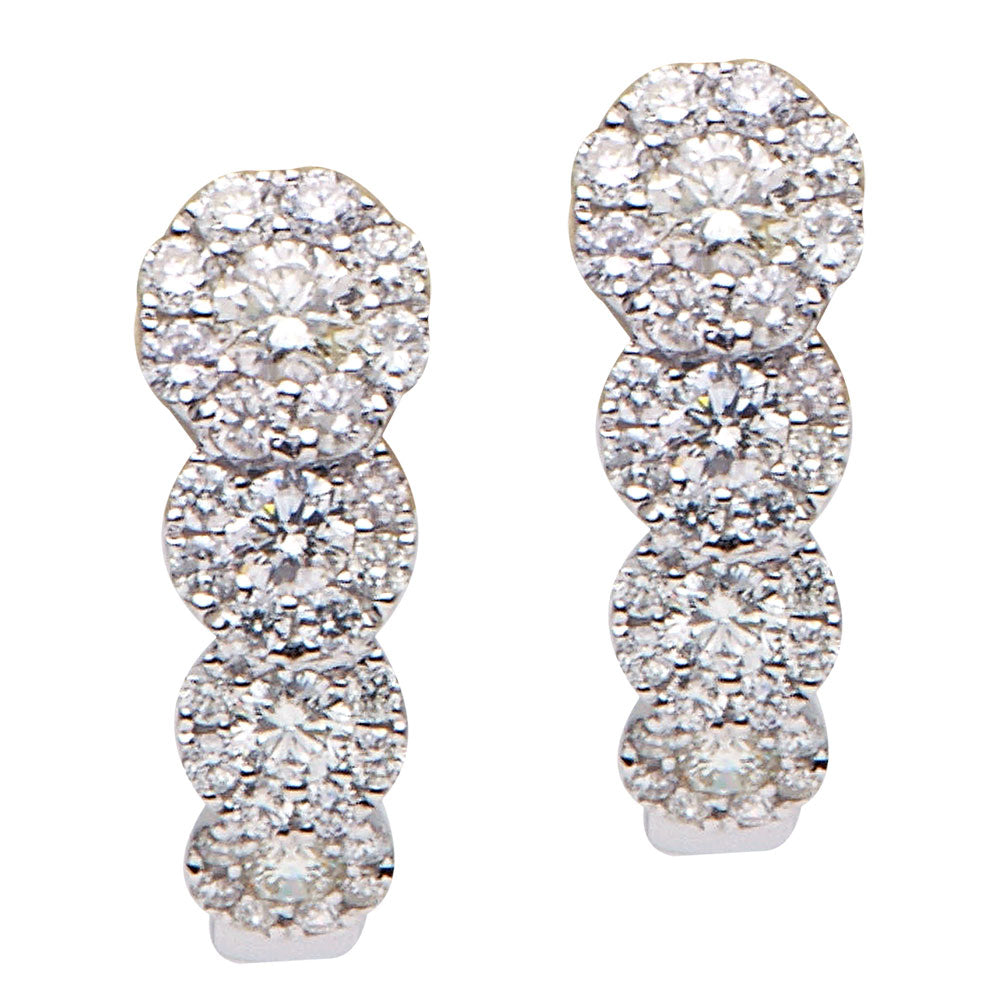 18KW Diamond Huggie Earrings