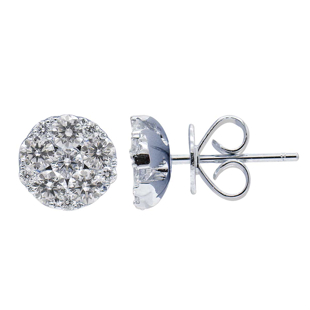 18KW Diamond Stud Earrings