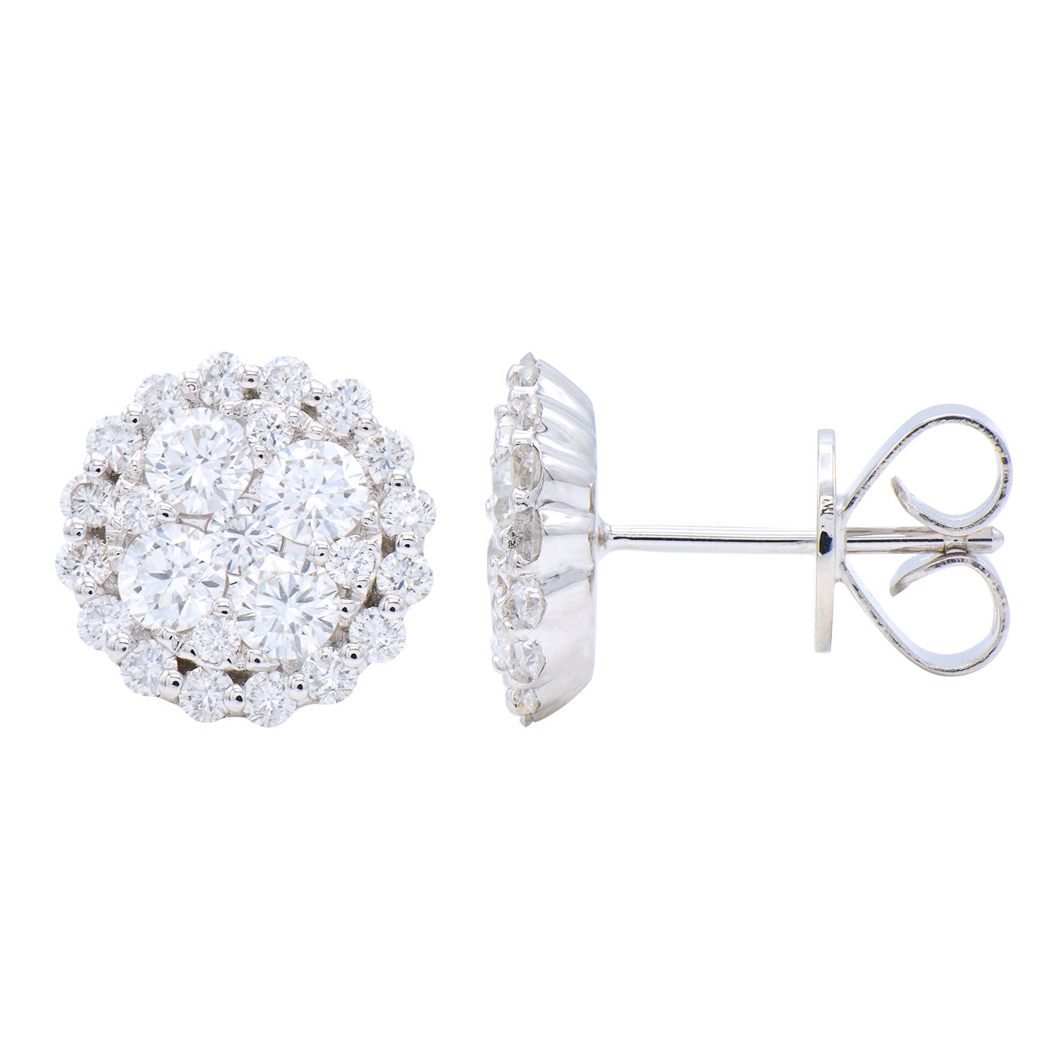 18KW Diamond Stud Earrings