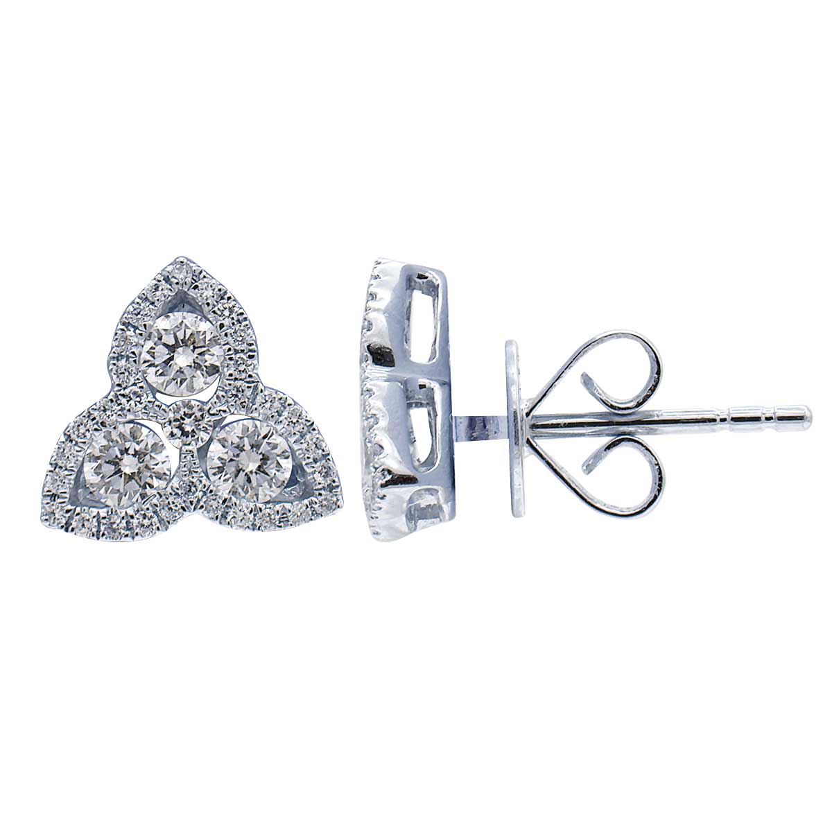 18KW Diamond Stud Earrings