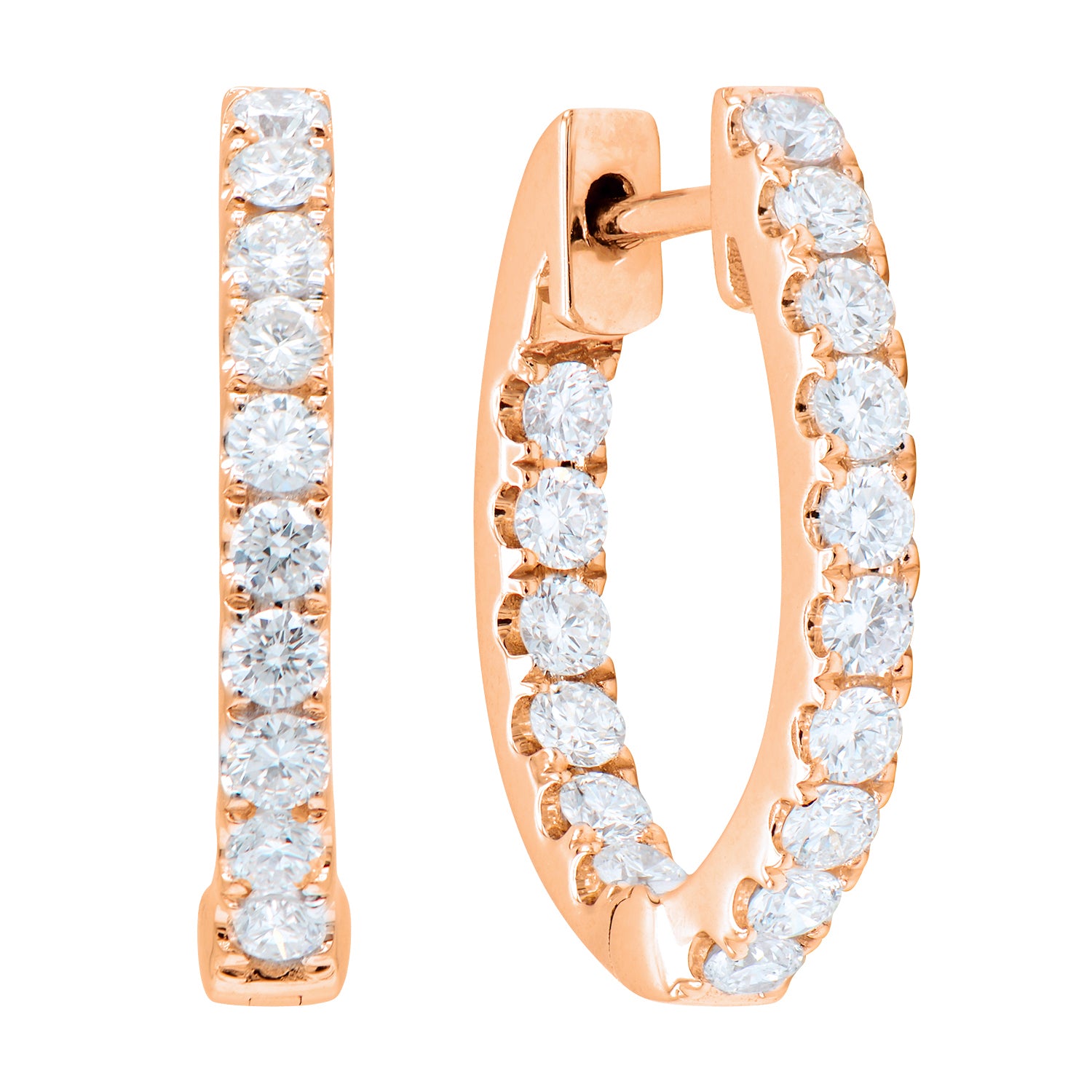 E054037BR - Earrings 18KR/3.4G 32RD-0.78CT