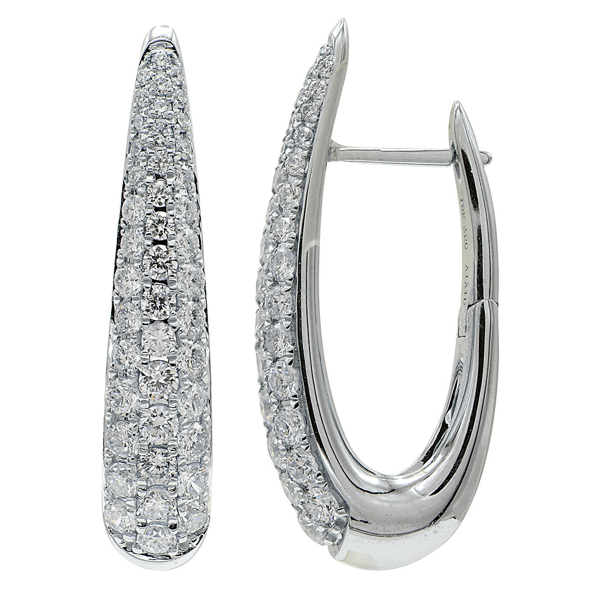 18KW Diamond Huggie Earrings