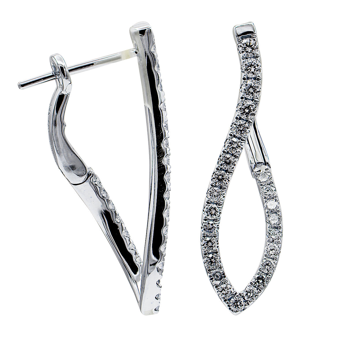 18KW Diamond Hanging Earrings