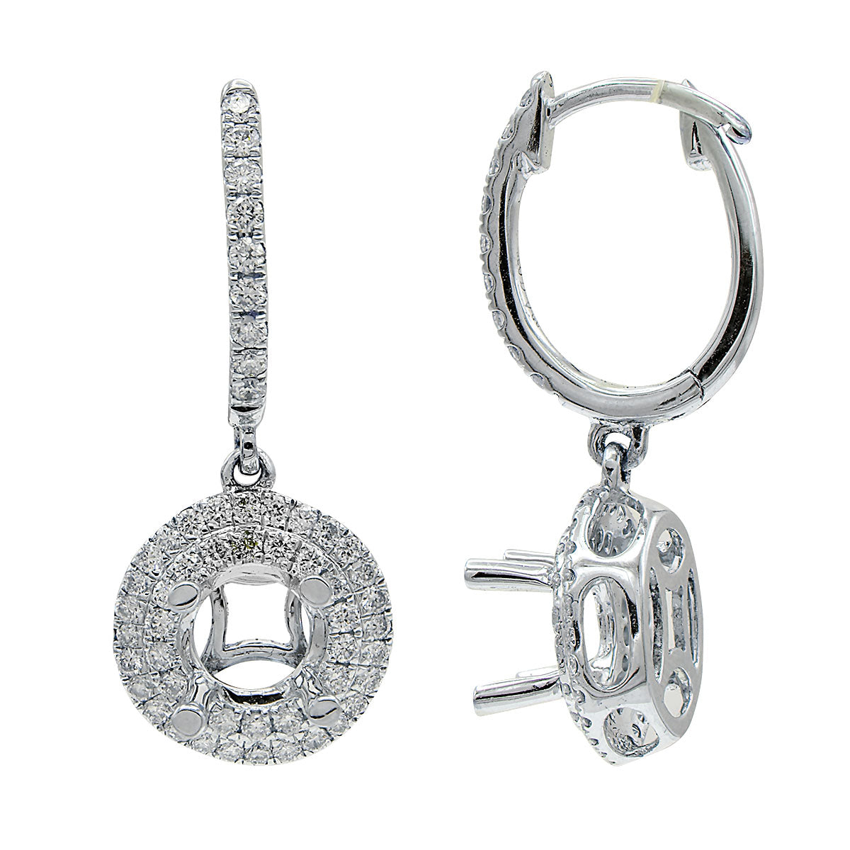 18KW Diamond Hanging Earrings