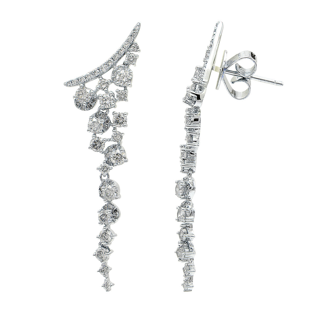 18KW Diamond Hanging Earrings