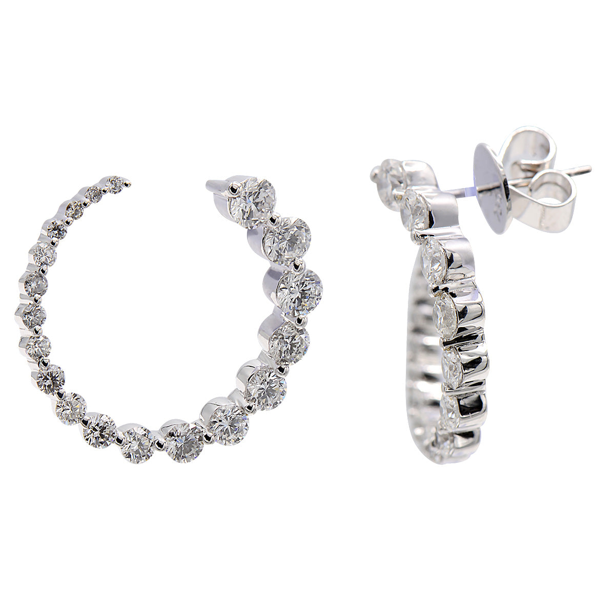 18KW Diamond Hanging Earrings