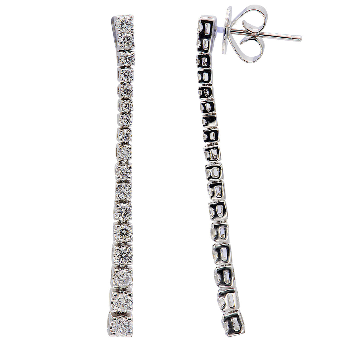 18KW Diamond Hanging Earrings