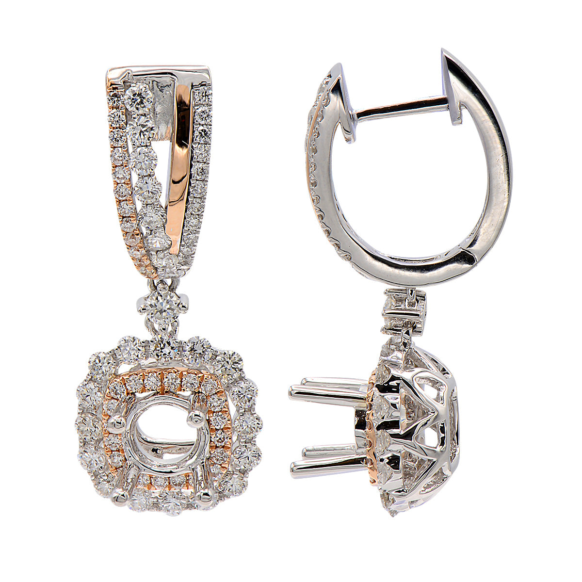 18KW Diamond Hanging Earrings