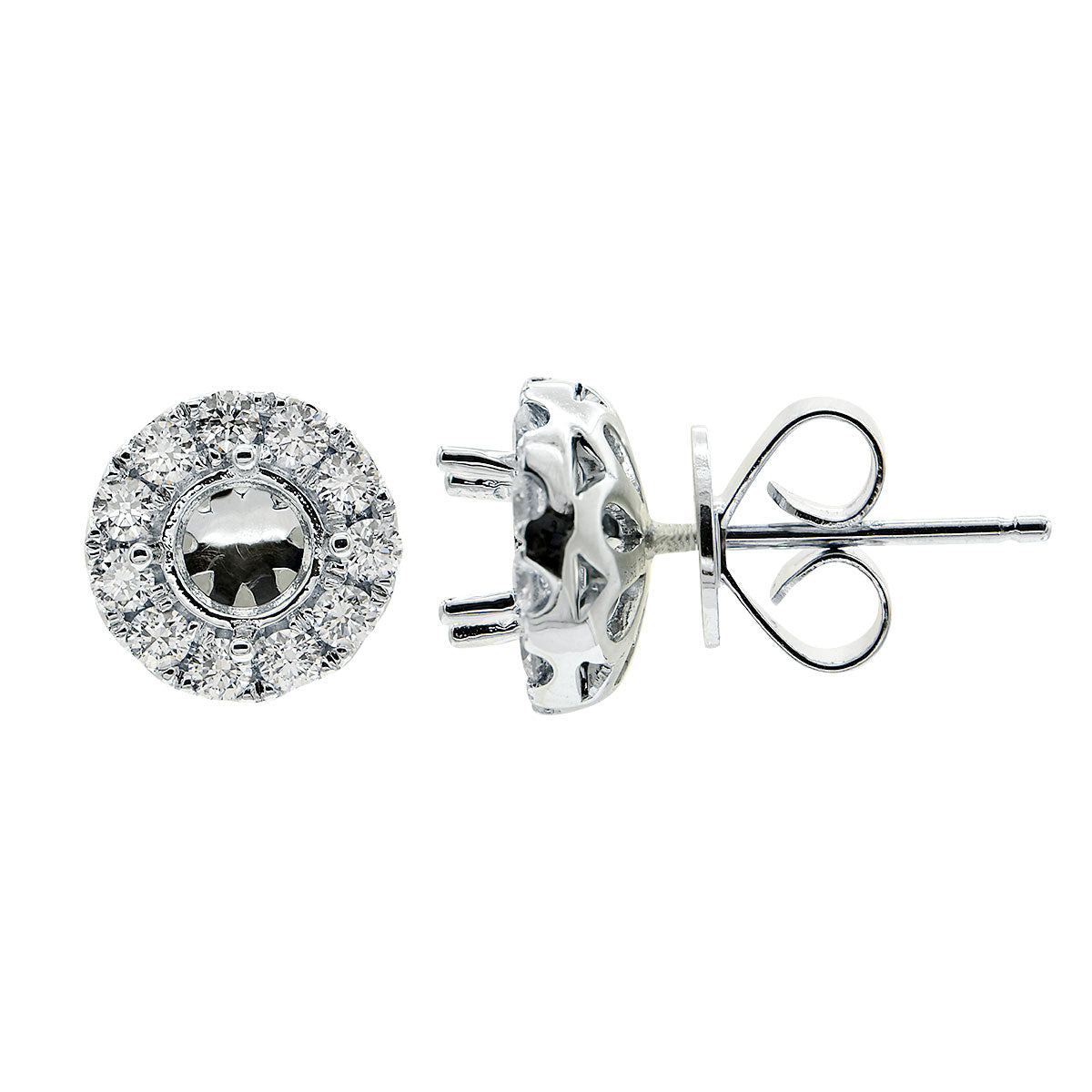 18KW Diamond Stud Earrings