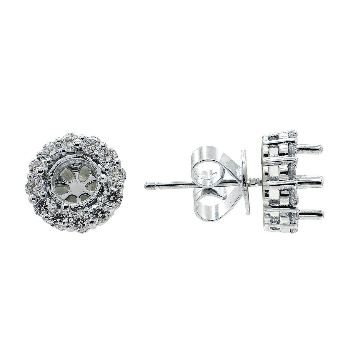 18KW Diamond Stud Earrings