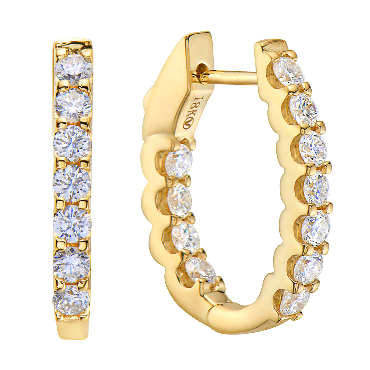Earrings 18KY/4.2G 22RD-0.95CT