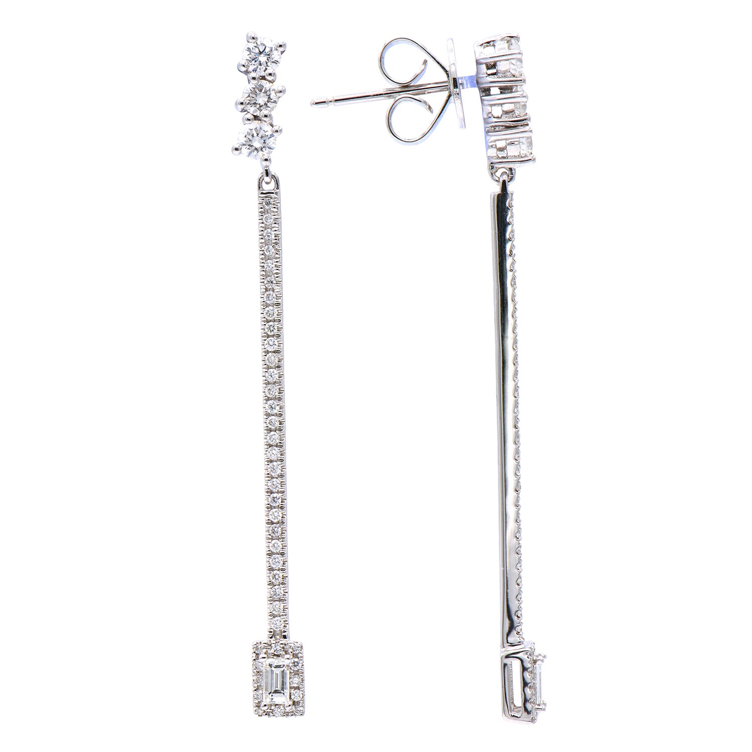 18KW Diamond Hanging Earrings