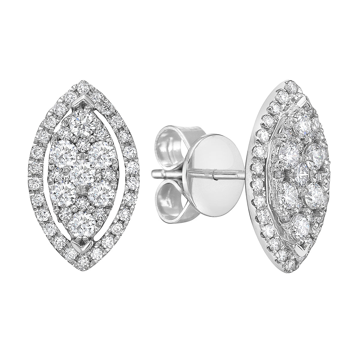 Earrings 18KW/3.0G 82RD-0.64CT