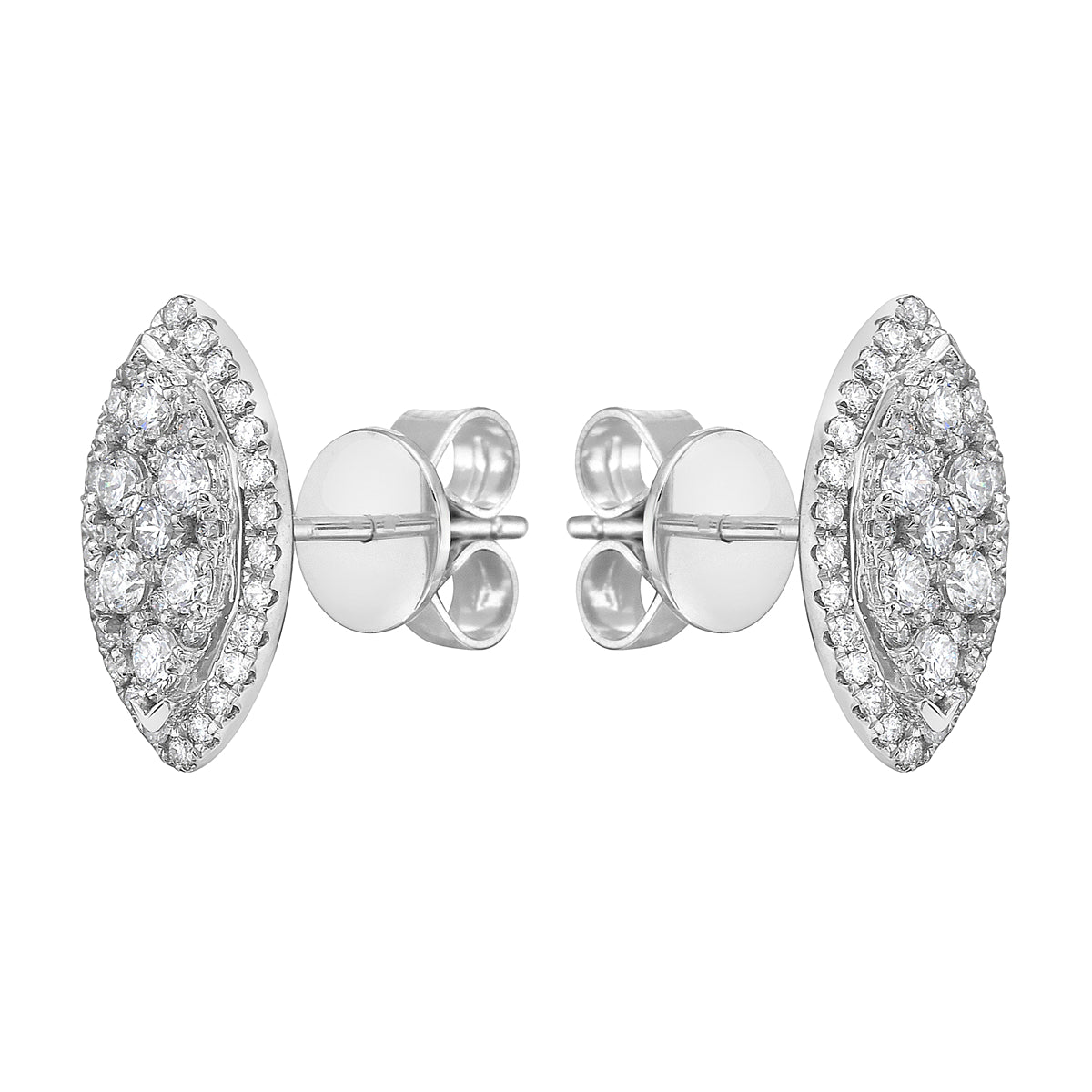 Earrings 18KW/3.0G 82RD-0.64CT