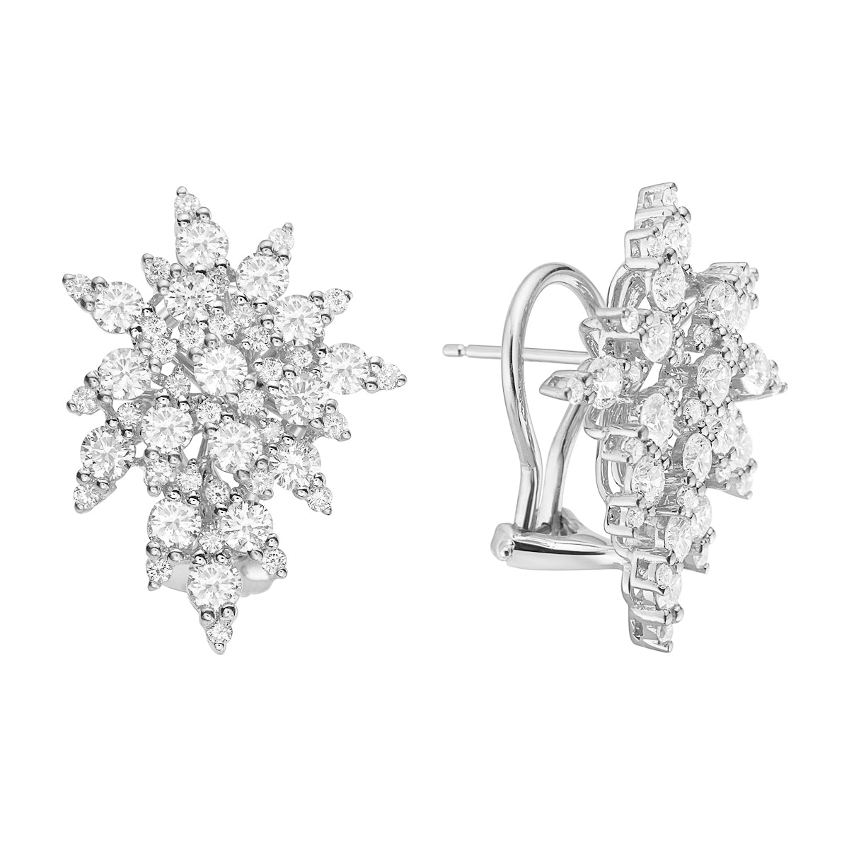 Earrings 18KW/6.9G 32RD-2.54CT 64RD-0.66CT