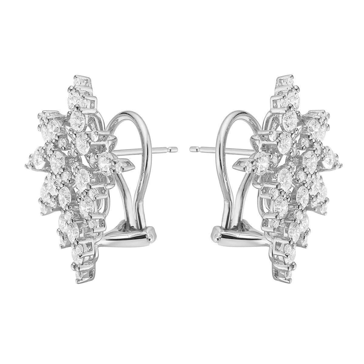 Earrings 18KW/6.9G 32RD-2.54CT 64RD-0.66CT