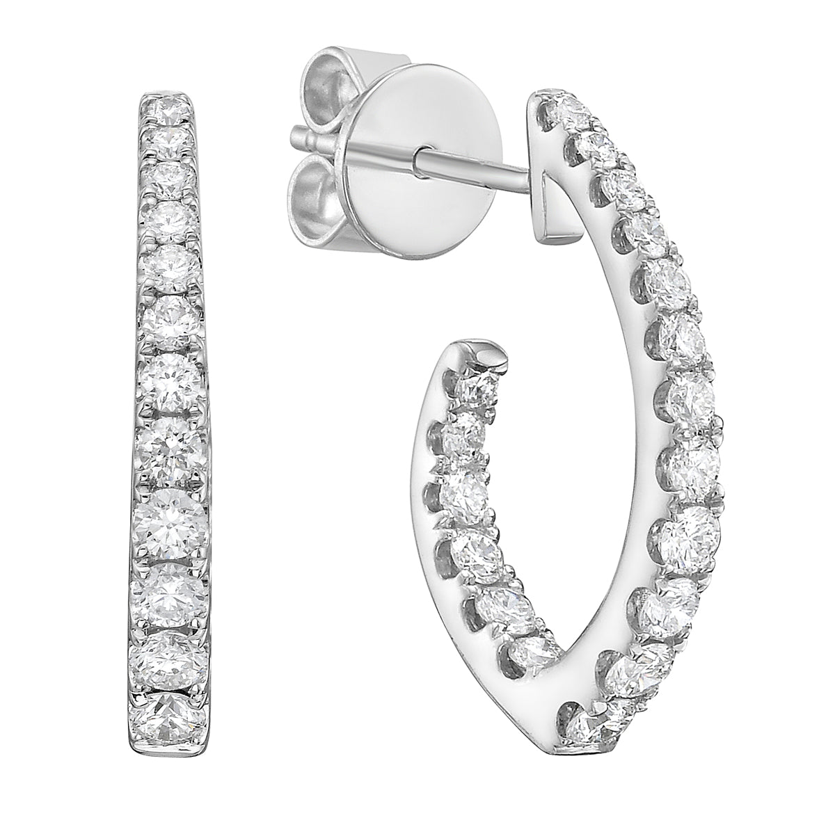 E055693 - Earrings 18KW/2.1G 36RD-0.70CT