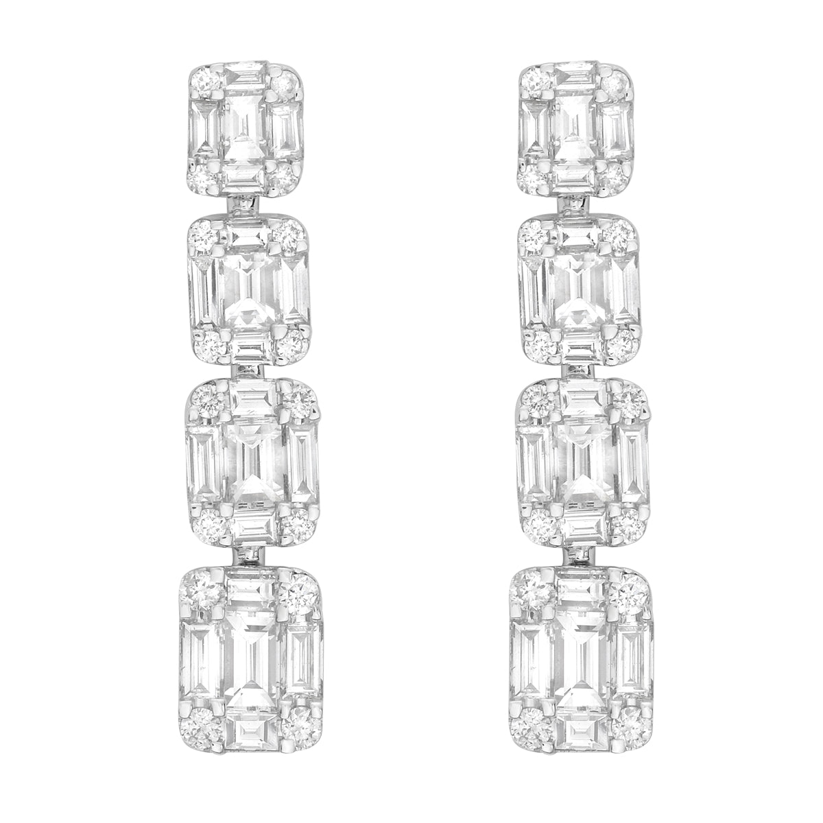 E056038 - Earrings 18KW/4G 32RD-0.20CT 40BD-1.15CT