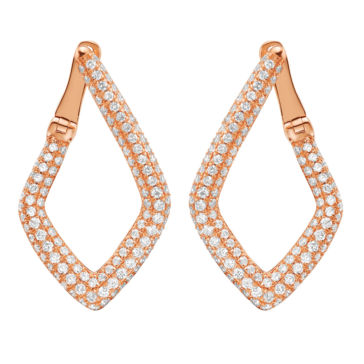 E056084R - Earrings 18KR/4.12G 236RD-1.71CT