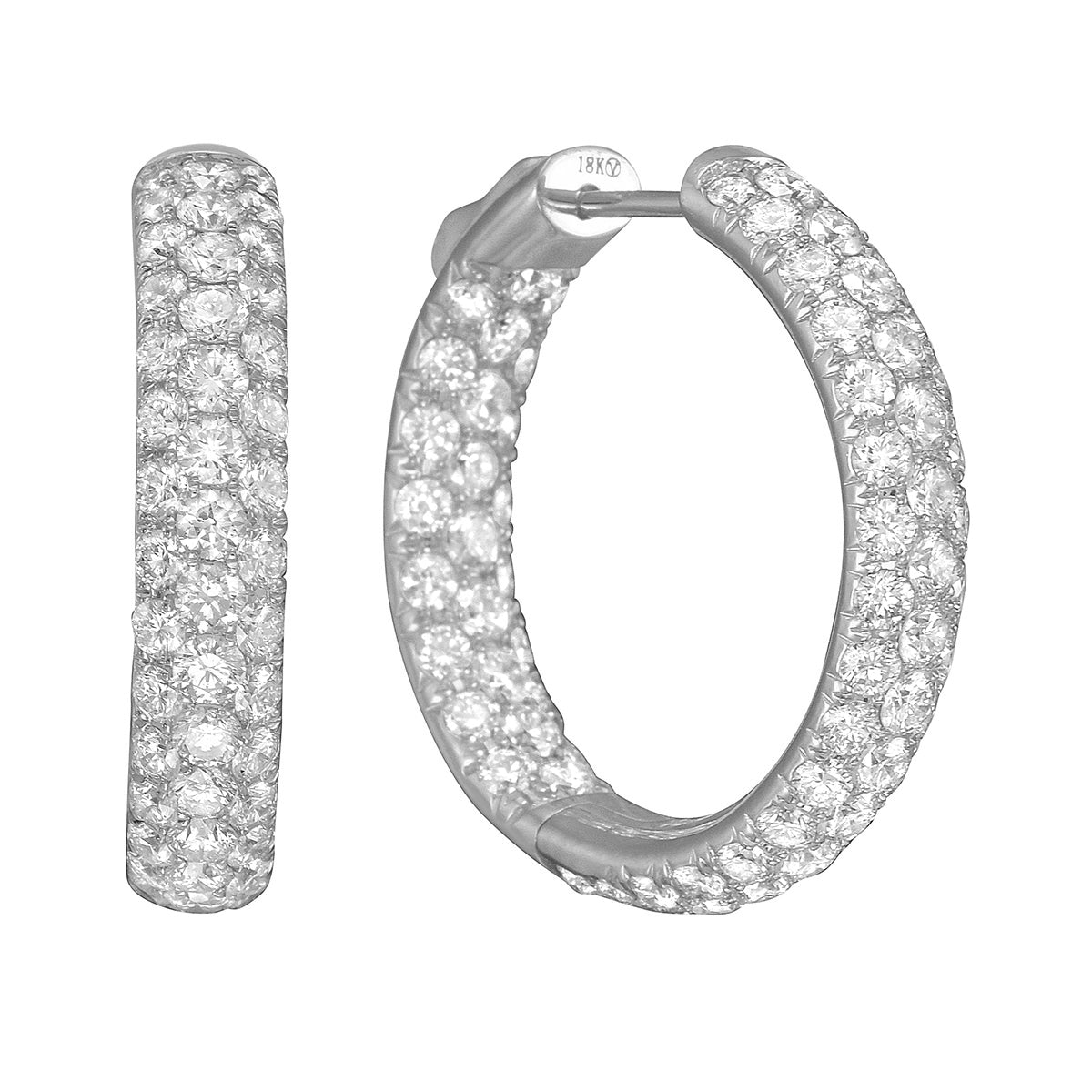 E056272 - Earrings 18KW/9.5G 152RD-4.16CT