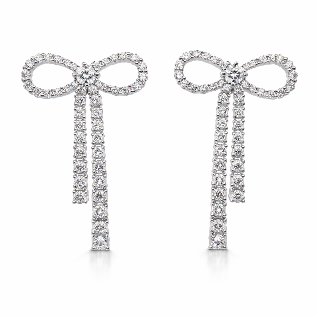 18K White Gold Diamond Earrings, 2.71ct