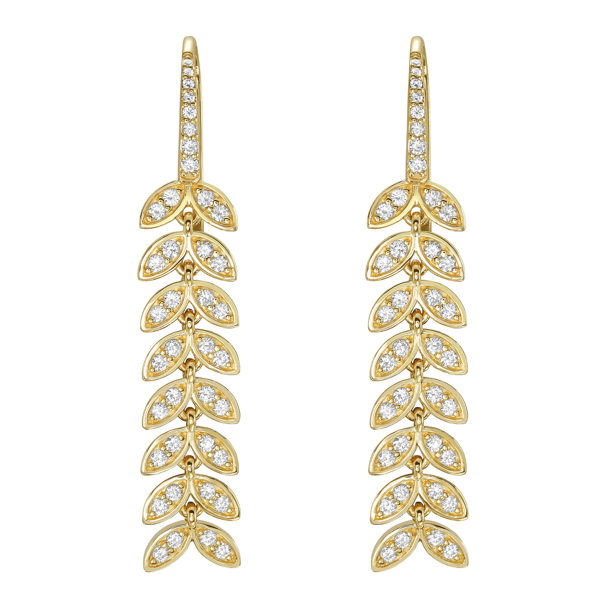 E056278Y - Earrings 18KY/6.8G 80RD-0.88CT