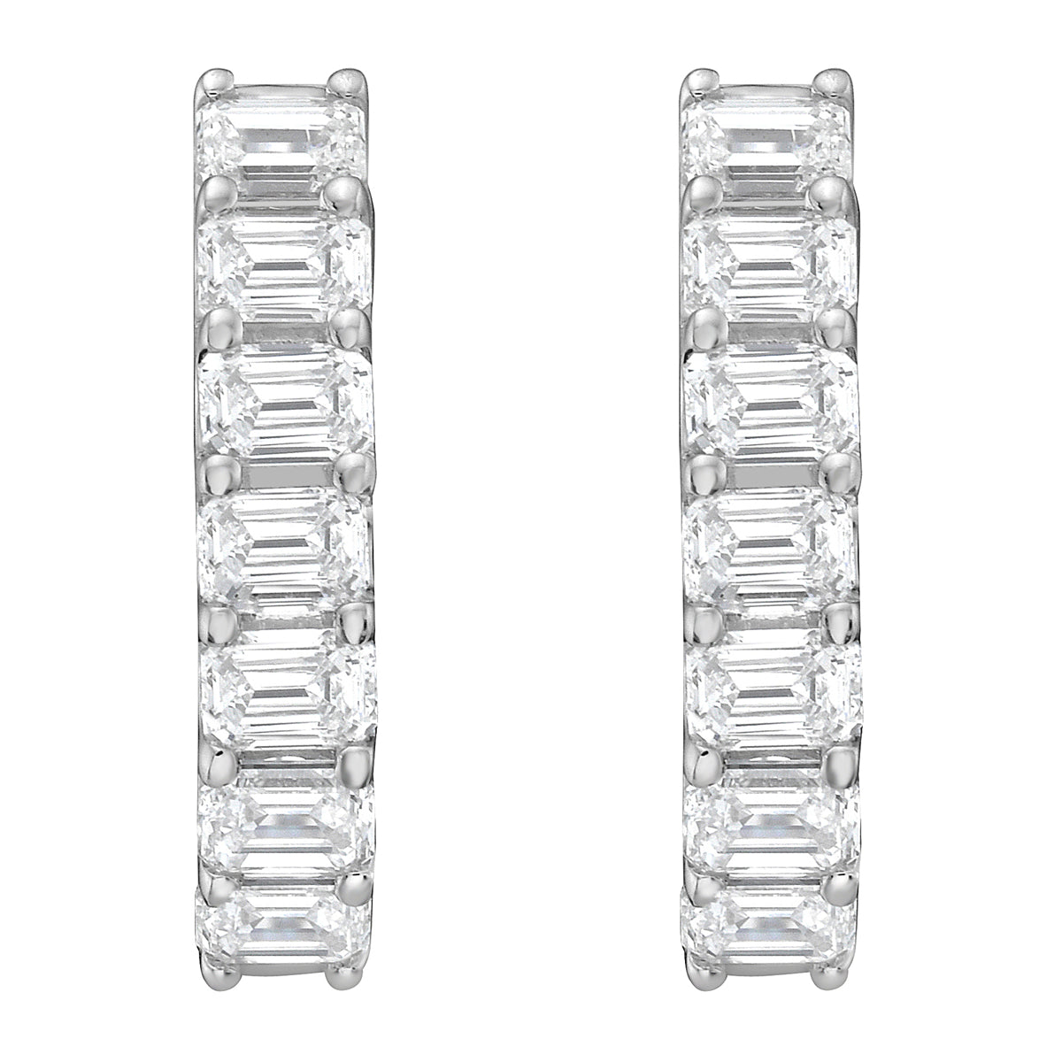 18K White Gold Diamond Earrings, 1.59ct