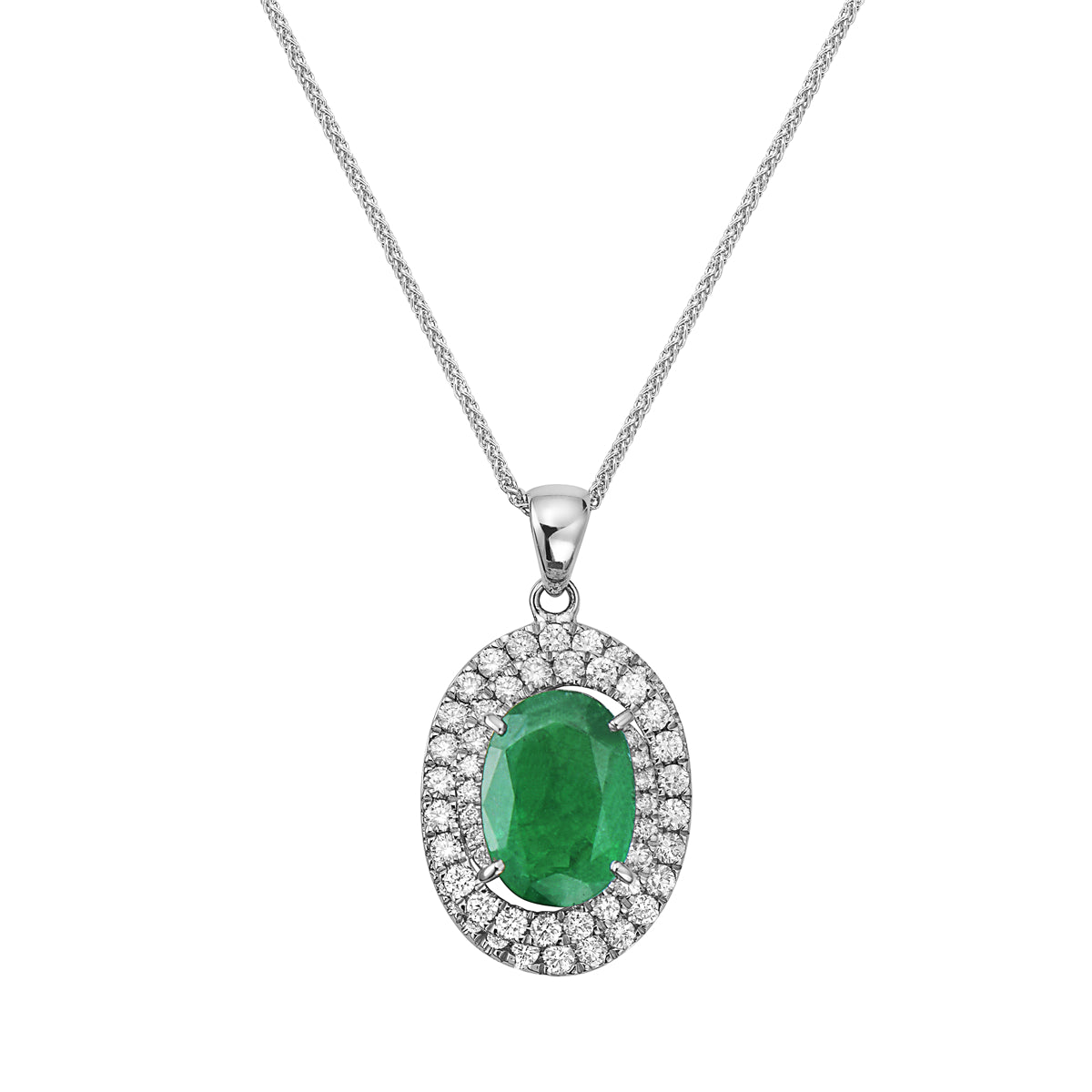 EP054826-C - Pendant 18KW/4.9G 1EMER-3.04CT 54RD-0.78CT