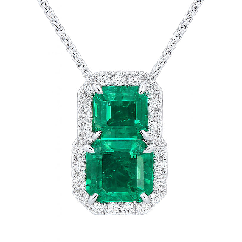 EP056509 - Pendant 18KW/1.3G 2EMER-1.58CT 23RD-0.20CT